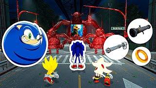 Playing as Sonic The Hedgehog and his Friends vs 3D SANIC CLONES MEMES (Scary) in Garry's Mod!