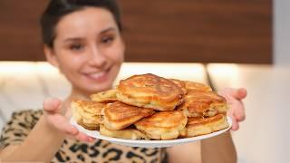 Airy pancakes with apples! Soft and fluffy like DONUTS