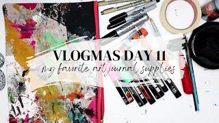 my favorite art journal supplies // vlogmas day 11