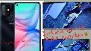 Infinix Hot 10 tidak mengisi/fake carger