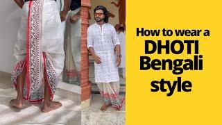 How to drape a BENGALI STYLE DHOTI