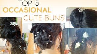 Top 5 Cute  Occasional  Hair Styles | Best  Collections  Indian festivals | त्यौहार के हेयर स्टाइल