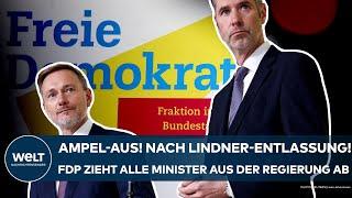 DEUTSCHLAND: Ampel-Aus! Nach Lindner-Entlassung! FDP zieht alle Minister aus der Regierung ab