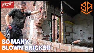 REPLACING DAMAGED BRICKS ON A FARMHOUSE RENOVATION PT 1