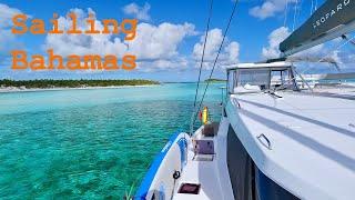 Sailing Bahamas, Exumas, Leopard 50 Catamaran, 3/4