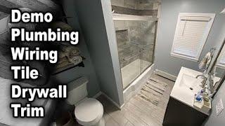 Small Bathroom Remodel Every Single Step In Detail!