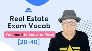 2023 Real Estate Exam Vocab You MUST Know | Words 20-40