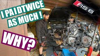 Ep7 I found an ENGINE for my RS6 V10. But I have to remove it from the car on a backyard gravel