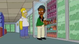 The Simpson's - Homer chews the expired Milk "Do Not Chew The Chunks" says Apu