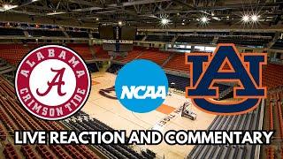 Alabama Crimson tide at Auburn Tigers. NCAA College basketball Game day bros