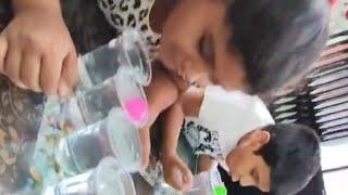 Move the Ball  in water Glass # Family Game # Fun video# summer vacation # Aashi sharma vlogs