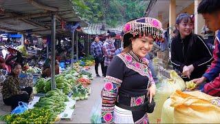 Too simple and rustic, the market in the mountains of Bao Nhai, Bac Ha - a market selling all