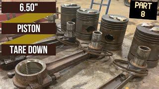 Caterpillar SIXTY Rebuild Project - Disassembly Part 8 piston and rod tare down