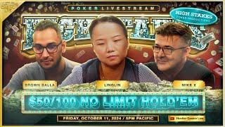 HIGH STAKES $50/100!! Linglin, Mike X, Brown Balla & Suited Superman - Commentary by Adam Johnson