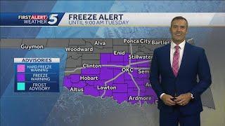 Tuesday Nov. 26, 2024 FORECAST: First freeze of the season