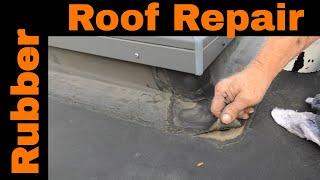 How to Repair an EPDM Rubber Roof Leak in 3 minutes with no experience - DIY