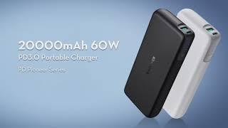 RAVPower PD Pioneer | 20000mAh 60W 2-Port Power Bank (PB201)