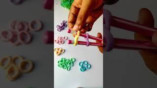 DIY rainbow bracelet with hair ties #bracelet #yt #shorts #trending #craft #diy #viral #harjassim