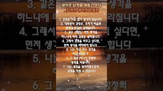 생각은 감정을 데리고 온다_감정은 생각의 그림자