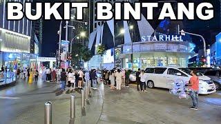 Bukit Bintang NIGHT WALK Kuala Lumpur Malaysia 4K