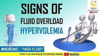 Signs of HYPERVOLEMIA |  FLUID VOLUME EXCESS | Mnemonic series-1