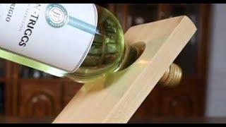 Diy Wooden Balancing Wine Bottle Holder #shorts
