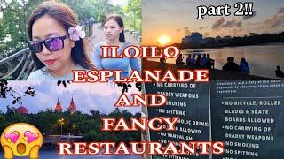 ILOILO ESPLANADE WITH NICE RESTAURANTS ON THE SIDEWALK  PART2 !  #iloilo #esplanade #tourists