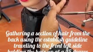 45° haircut/notching technique teaching guide by Betanya