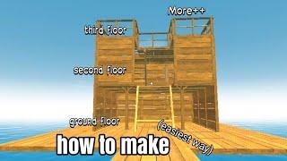 how to make a house / base (easiest) || Survival On Raft : Multiplayer | Survival & Raft v352