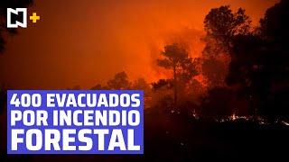 Evacuan a 400 personas por incendio forestal en Coahuila y Nuevo León