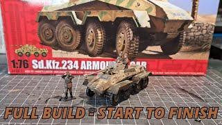 Building a German Sd.Kfz.234 Armoured Car: 1/76 Scale Model Kit from Airfix