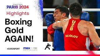 Uzbekistan's Bakhodir Jalolov beats Spain's Ayoub Ghadfa in the +92kg boxing final  | #Paris2024