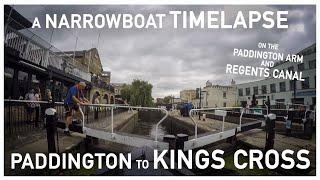 087 - Paddington Basin to Kings Cross || A Narrowboat Time-Lapse through London on the Regents Canal