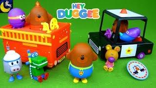 Hey Duggee Toys Fire Truck Police Car Super Hero Squirrels Happy Betty Tag Rescue Badge Toddler Toys