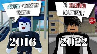 Making Friends in Roblox 2016 vs 2022