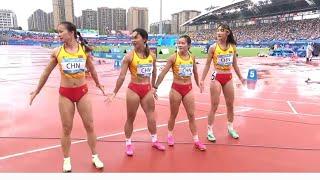 Women's 4×100m relay Final, World University Athletics Championship 2023 Chengdu, china