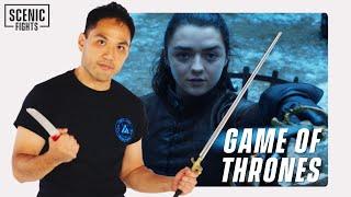 Sword Fight Breakdown Arya Stark vs Brienne of Tarth | Scenic Fights | Game of Thrones S7E4