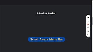 Scroll Tracking Menu Using HTML CSS & JavaScript | Scroll Aware Menu Bar