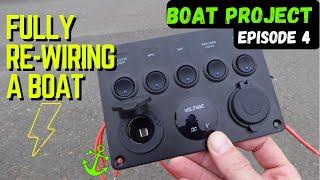 COMPLETE BOAT 12v Wiring Setup - Fuses, Switch Panel, Isolators - SMALL BOAT Project Ep.4 (4K)