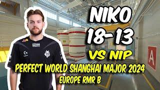 G2 NiKo (18/13) vs NIP (Nuke) @ Perfect World Shanghai Major 2024 Europe RMR B | CS2 POV