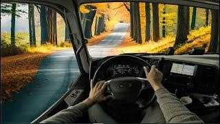 POV AUTUMN ADVENTURES DRIVING BY TRUCK FORD F MAX