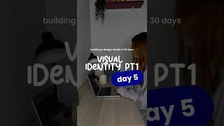 Building a Design Studio in 30 Days | DAY 5 | Visual Identity pt1  #shorts