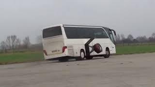 Turning speed on a Setra bus, bus turning radius, Test drive a big bus