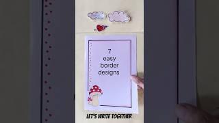 7 easy line border designs PROJECT WORK DESIGNS/CORNER AND SIDE BORDER DESIGN /BORDER DESIGNS/