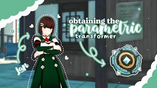 finally getting the parametric transformer ( world quest ! ) + side quest part 2