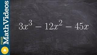 Factoring out a GCF and then a prime polynomial