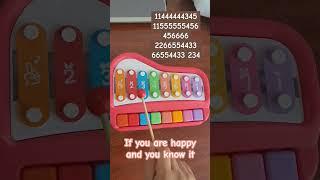 if you are happy and you know it Xylophone notes #Xylophone #music