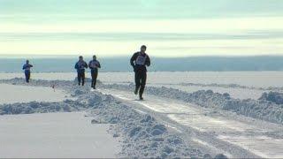 Baikal Ice Marathon Runners Brave Siberian Frost