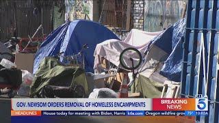 Newsom signs executive order for removal of homeless encampments