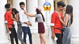 Accidentally hugged a handsome boy || prank in India || Ritika prank